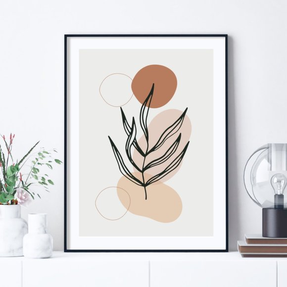 Modern Minimalist Abstract Boho Wall Art Print Home Decor [No Frame] - Picture 3 of 6